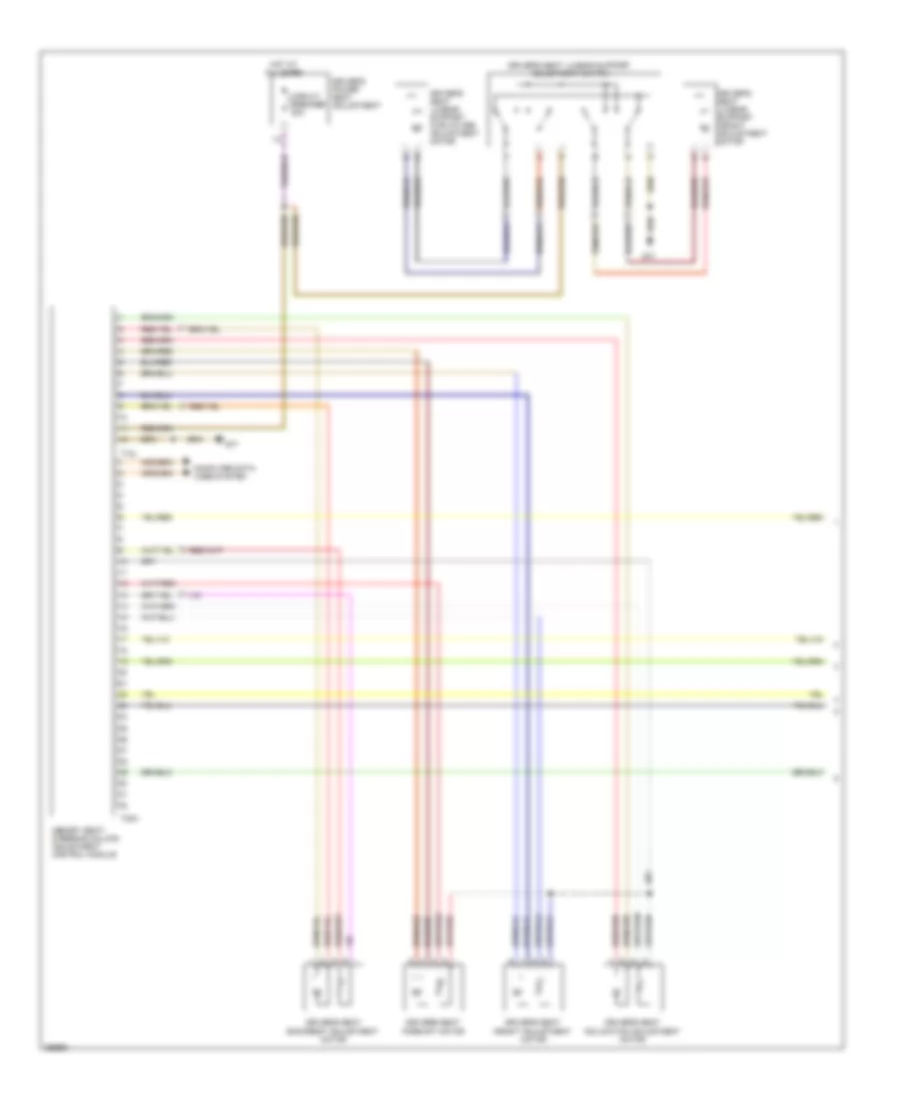 Электросхема системы памяти (1 из 2) для Audi Q7 4.2 2007