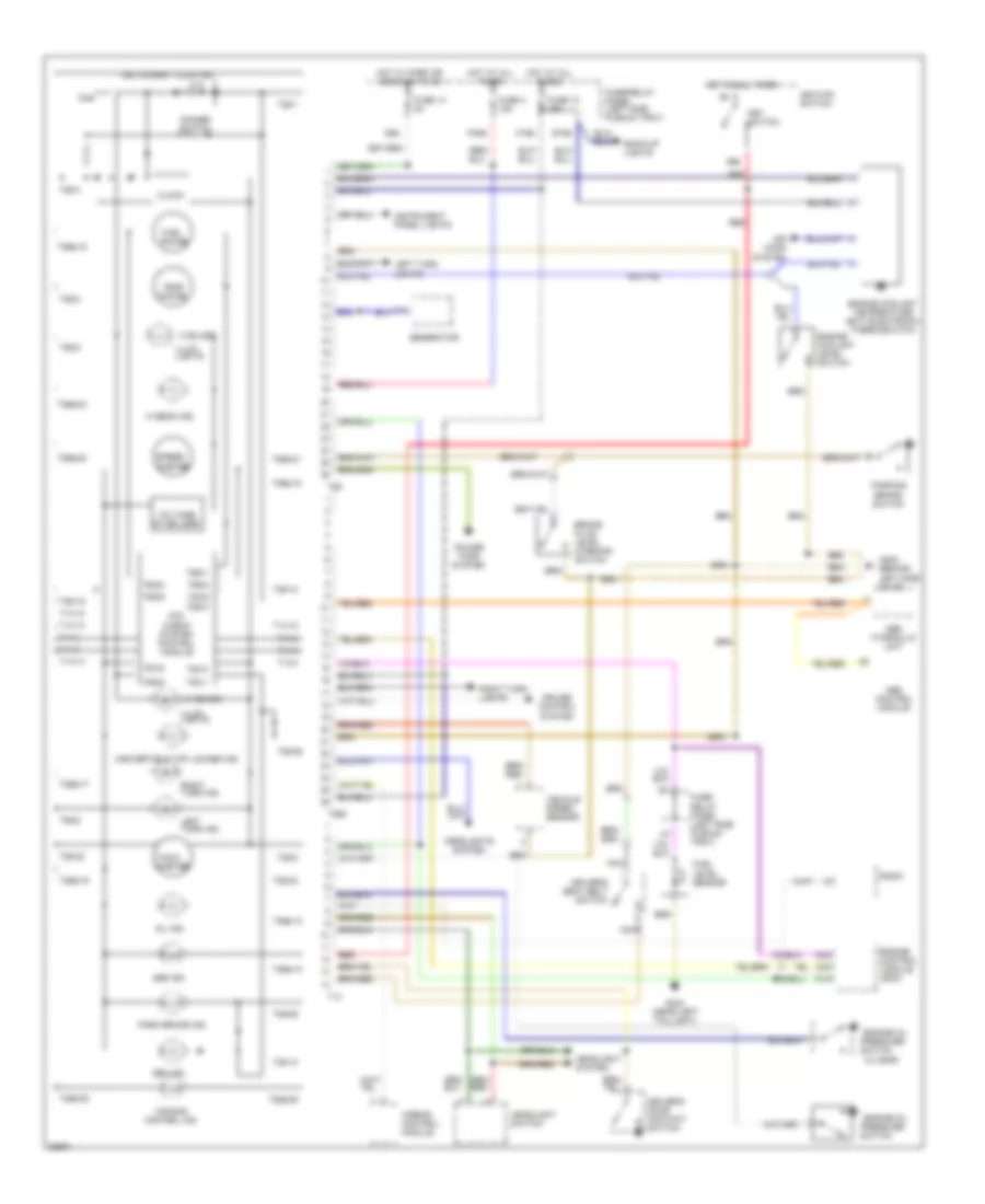 Электросхема панели приборов для Audi Cabriolet 1996