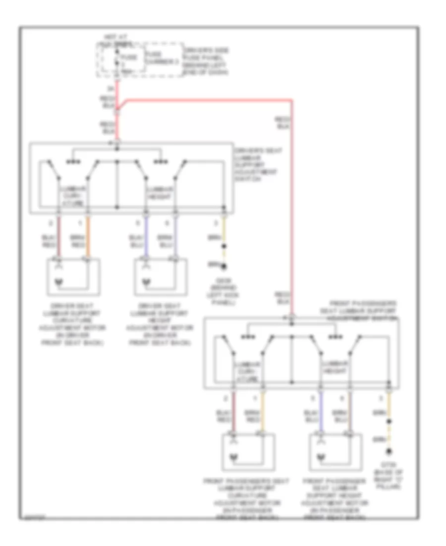 Электросхема регулировки поясницы для Audi S4 Quattro 2010