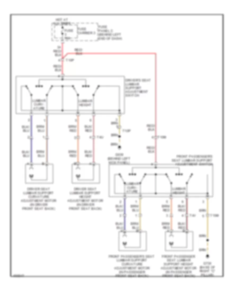 Электросхема регулировки поясницы для Audi A4 Prestige 2013