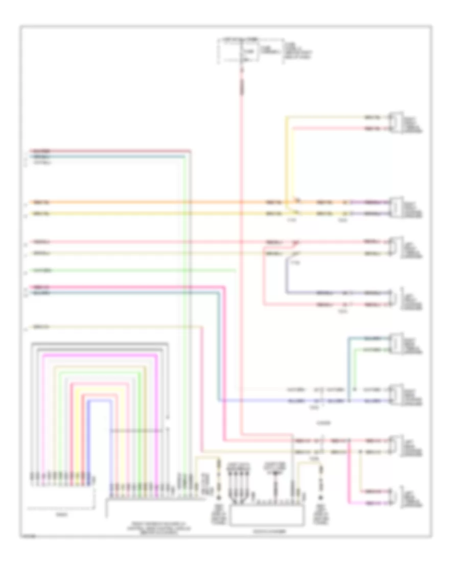 Электросхема магнитолы, основная развлекательно-информационная передача (2 из 2) для Audi A4 Prestige 2013