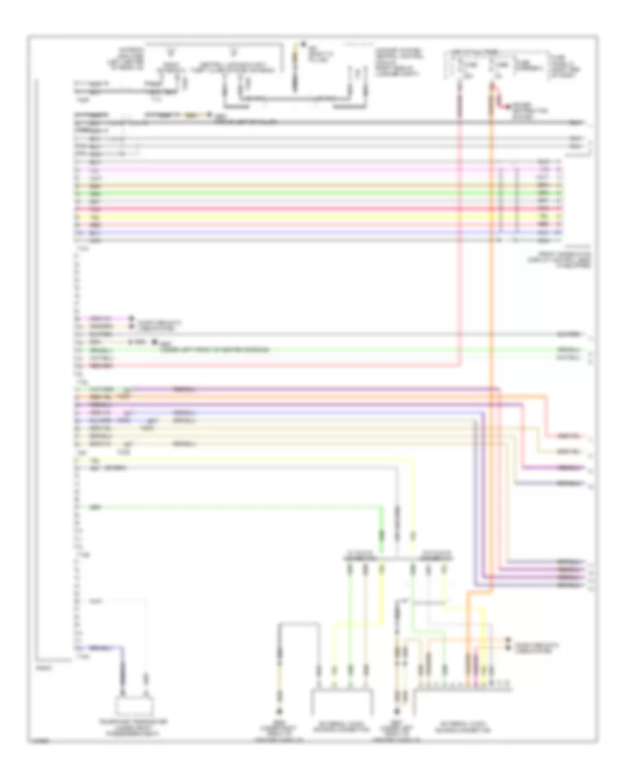 Электросхема магнитолы, основная развлекательно-информационная передача (1 из 2) для Audi Q5 Hybrid Prestige 2014