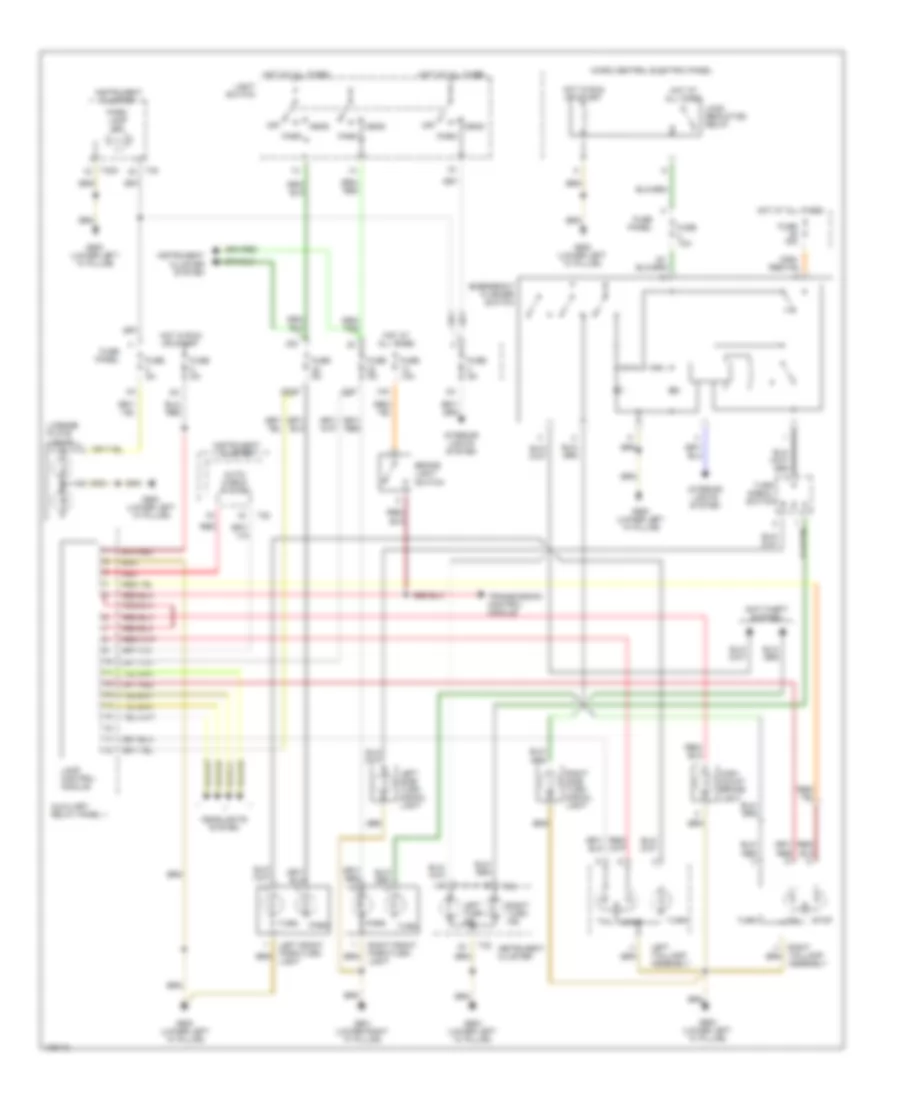 Exterior Lamps Wiring Diagram, without DRL & Chassis Number From 5001 для Audi A6 Quattro 1998