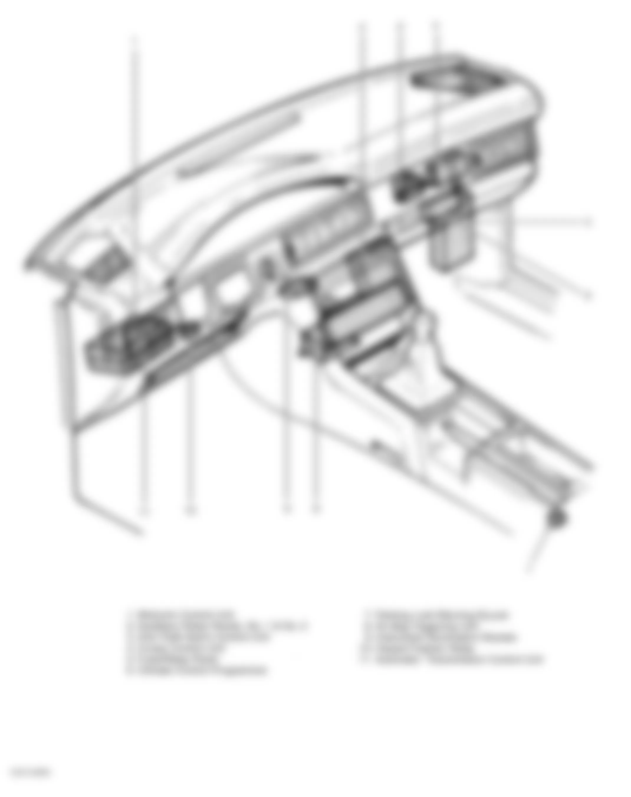 Audi V8 Quattro 1992 - Component Locations -  Dash