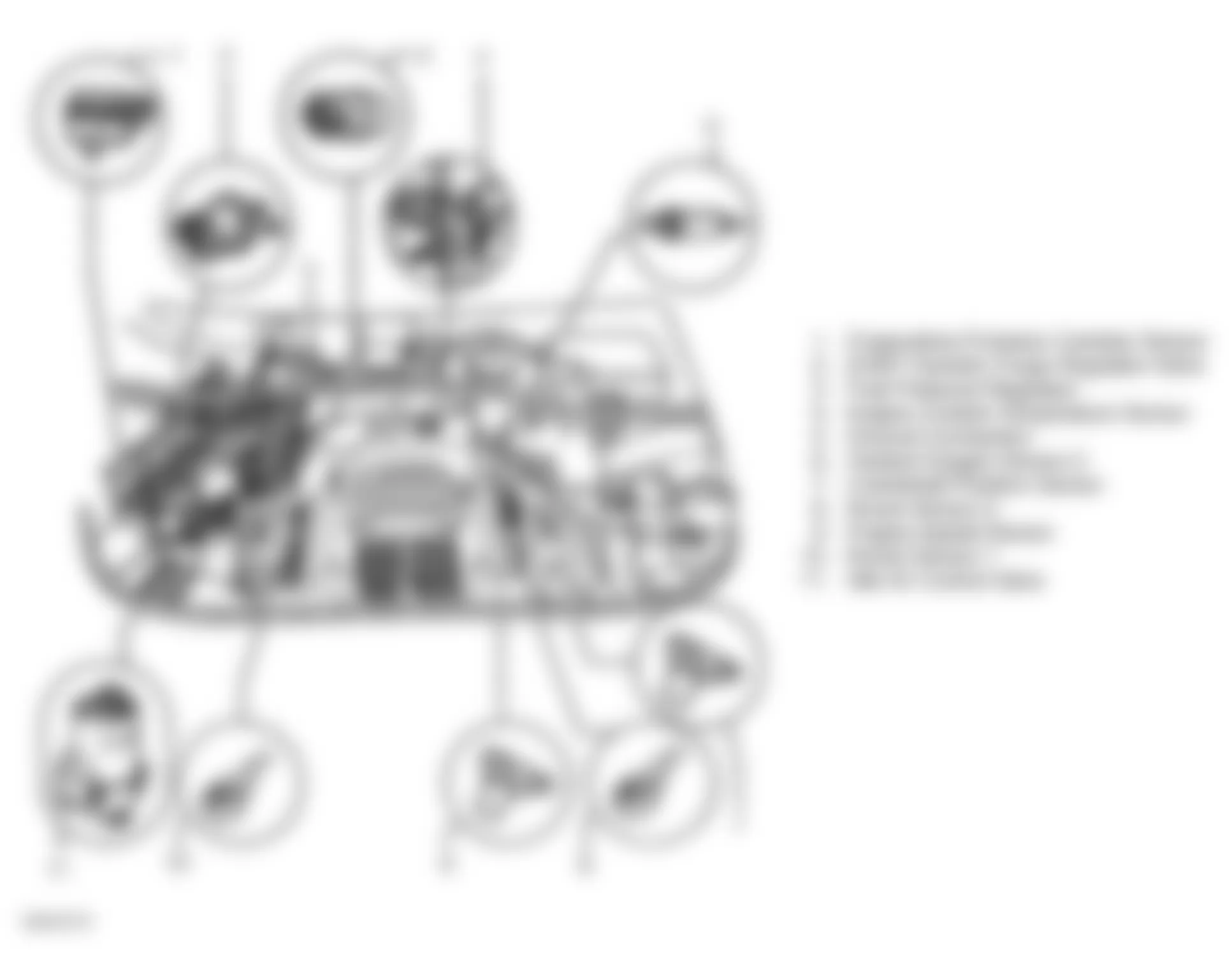 Audi A4 1996 - Component Locations -  Engine Compartment