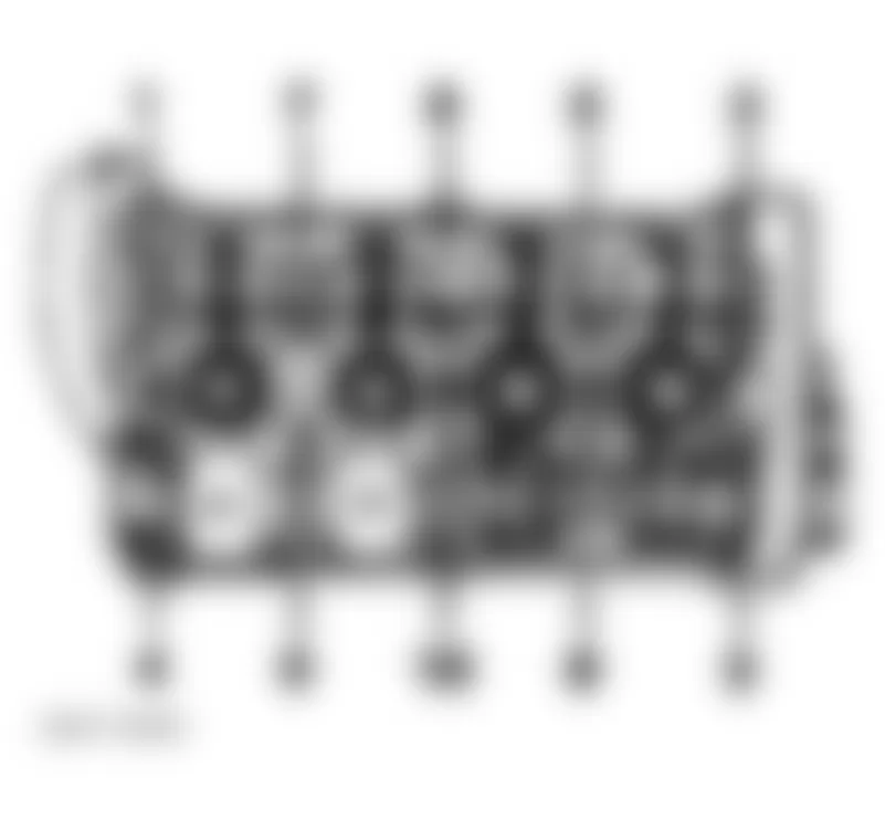 Audi A4 Quattro 1998 - Component Locations -  Cylinder Head Bolt Loosening Sequence