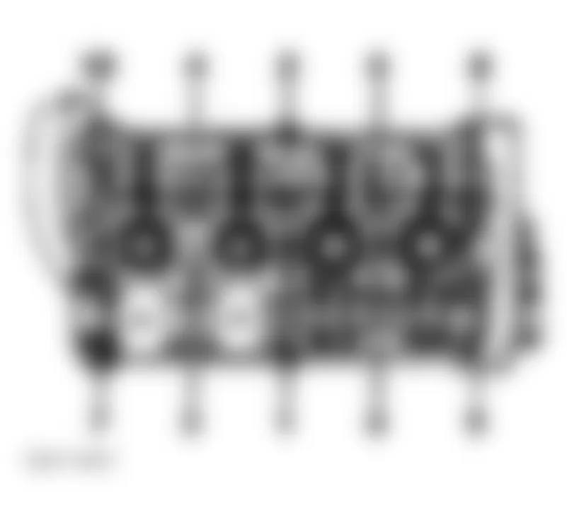 Audi A4 Quattro 1998 - Component Locations -  Cylinder Head Bolt Tightening Sequence