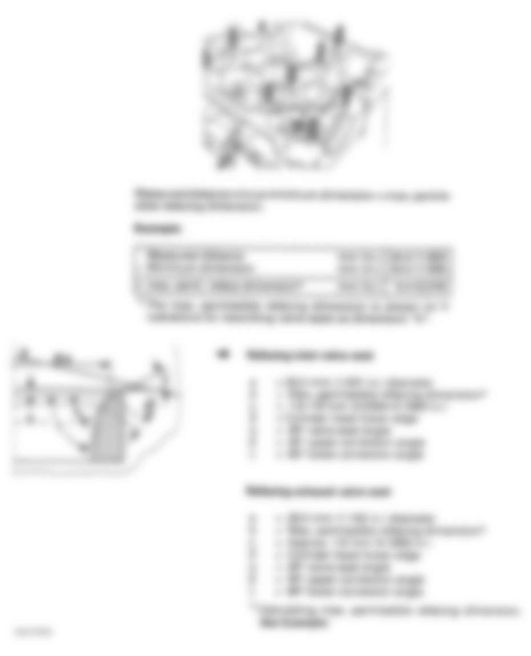 Audi A4 Quattro 1998 - Component Locations -  Calculating Stem Height & Valve Seat Refacing Dimension