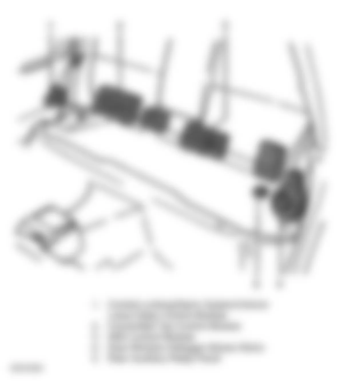 Audi Cabriolet 1998 - Component Locations -  Rear Seating Area