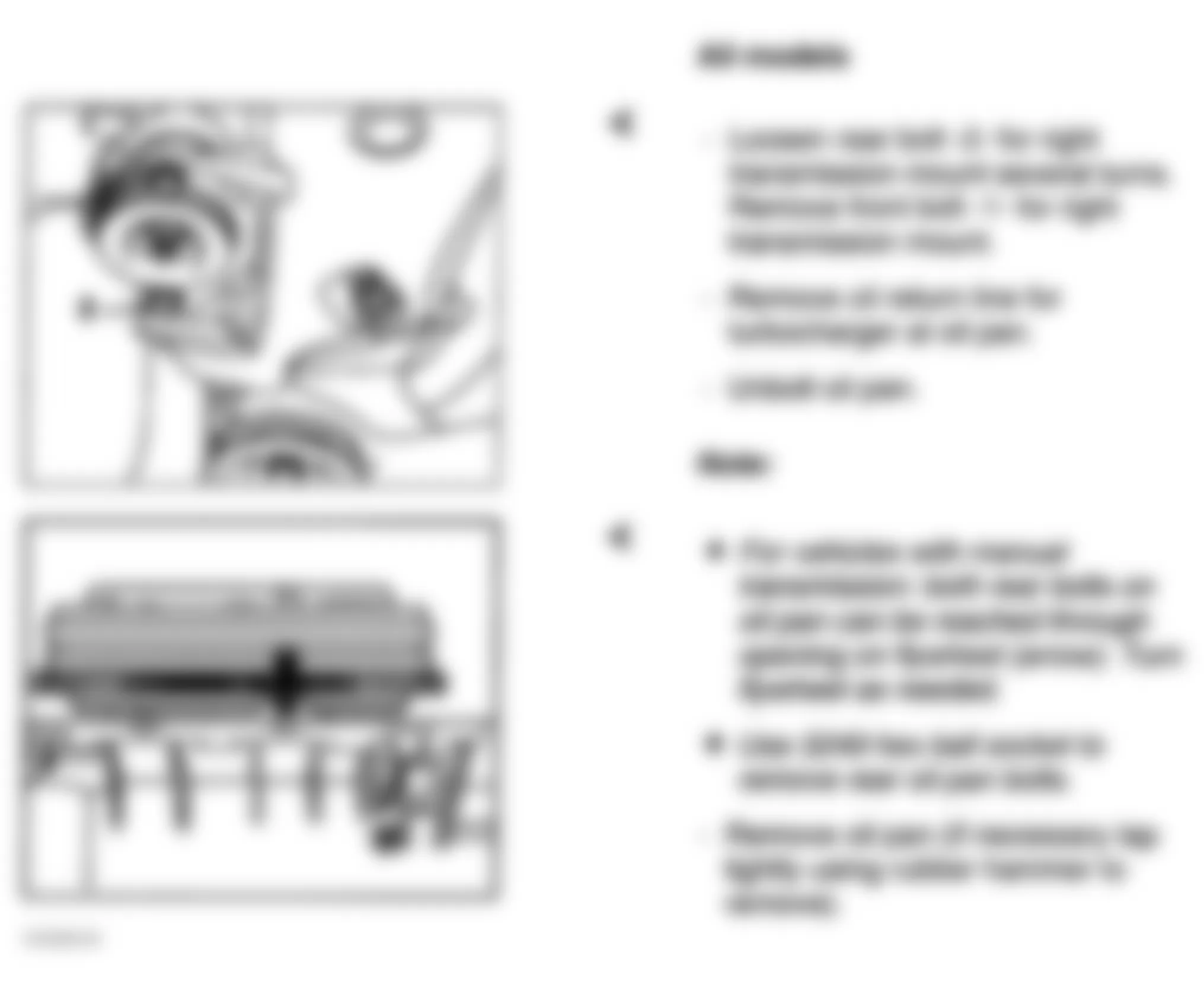 Audi A4 1999 - Component Locations -  Replacing Oil Pan (A4 - 8 Of 10)