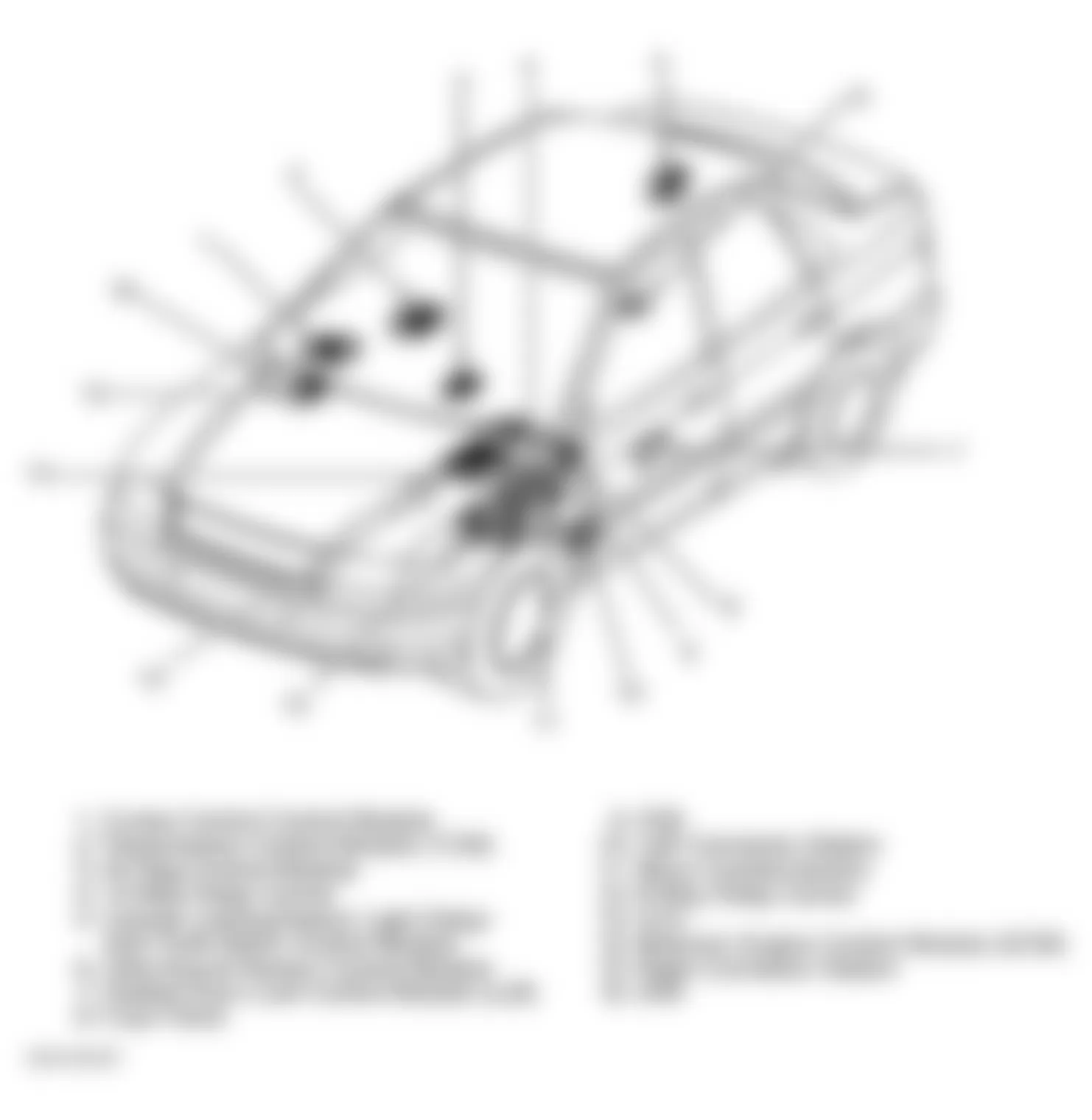 Audi A4 2000 - Component Locations -  Vehicle Overview
