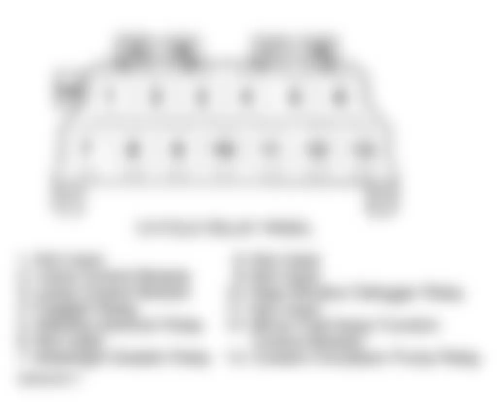 Audi TT 2000 - Component Locations -  13-Fold Relay Panel