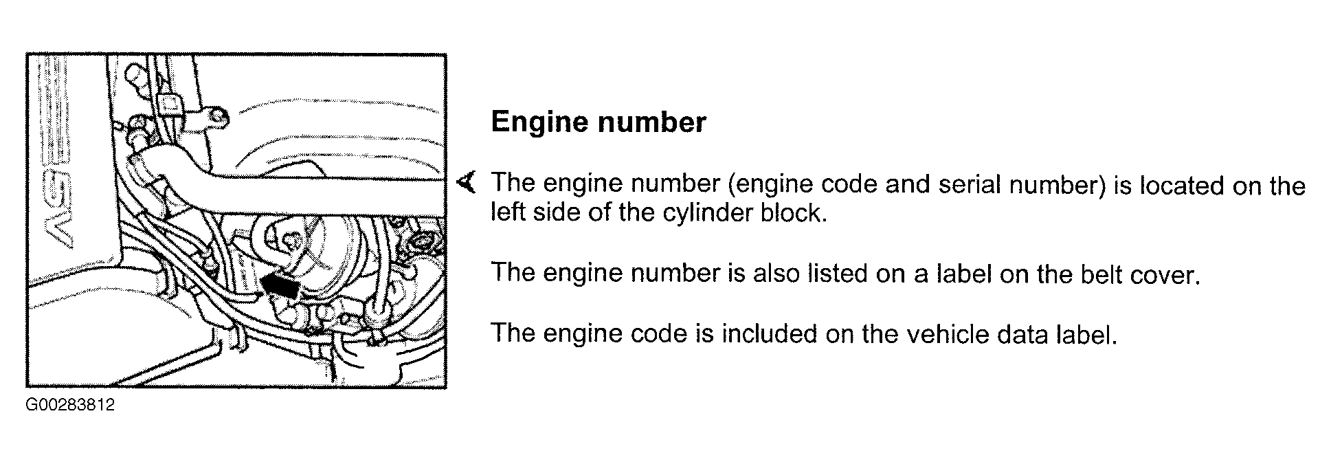 Audi A8 L Quattro 2002 - Component Locations -  Locating Engine Code (4.2L AKB, AUX & AYS)