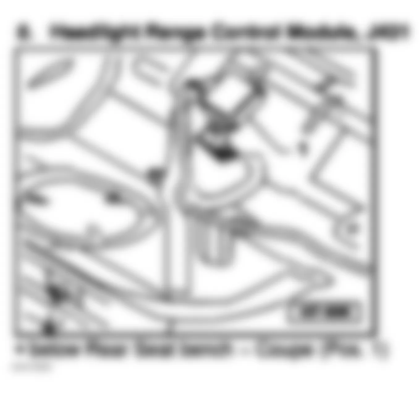 Audi TT 2005 - Component Locations -  Under Rear Bench Seat (Coupe)