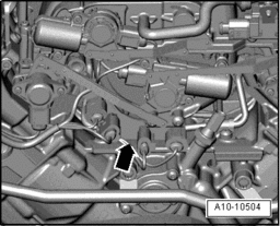 Audi A8 L Quattro 2007 - Component Locations -  Identifying Engine Number Stamped On Engine Block