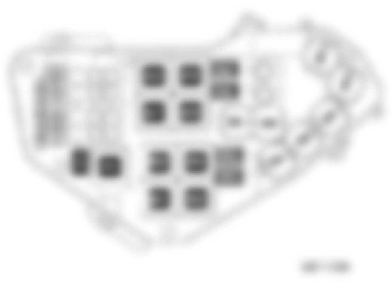 Audi Q7 3.6 2008 - Component Locations -  Identifying Relay & Fuse Panel In E-Box In Plenum Chamber - Left Side