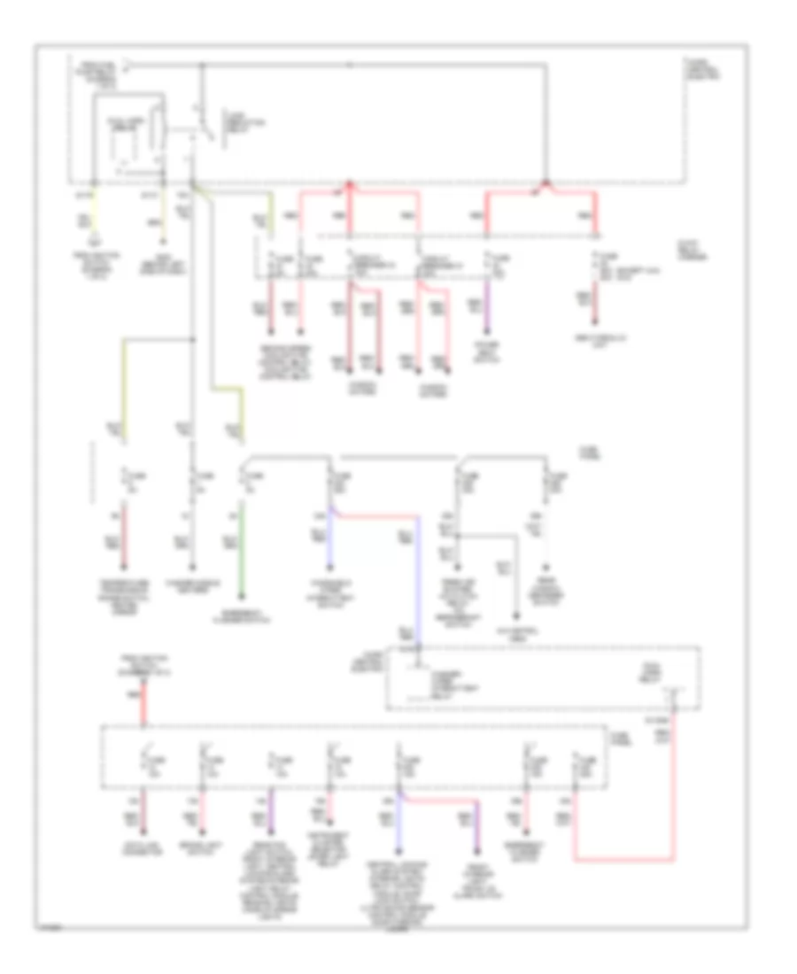 Power Distribution Wiring Diagram 2 of 2 for Audi A4 Quattro 1999