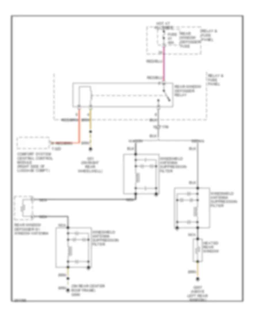 Rear Defogger Wiring Diagram for Audi A6 3 2 2011