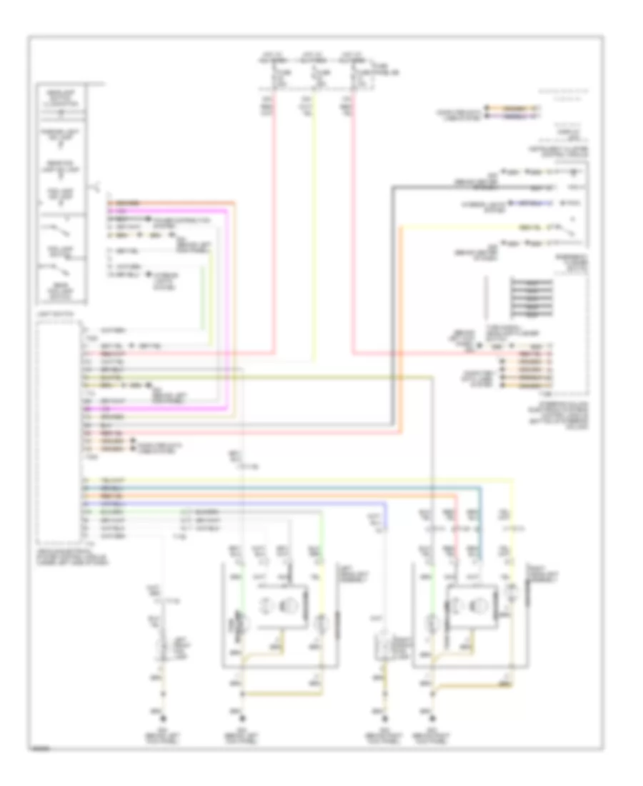 Headlights Wiring Diagram without Bi Xenon Headlights for Audi A6 3 2 2011