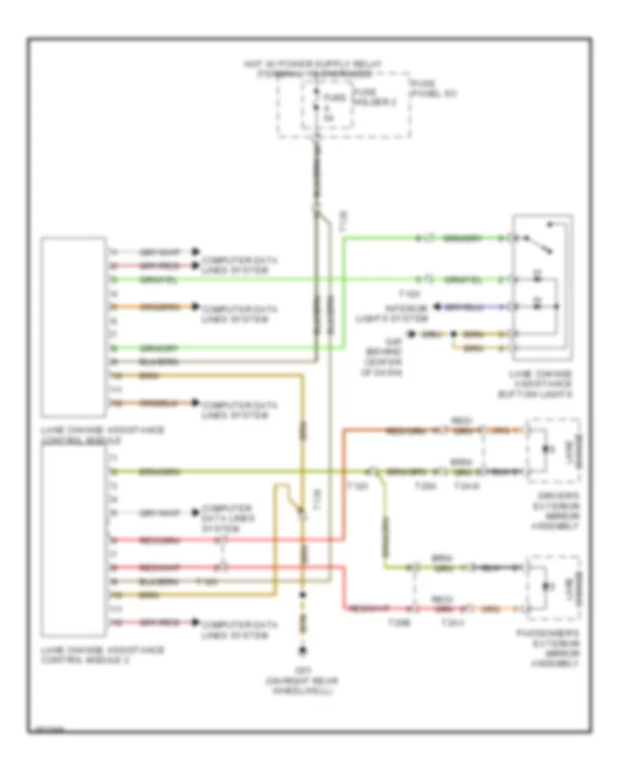 Lane Change Assistance Wiring Diagram for Audi A6 3 2 2011