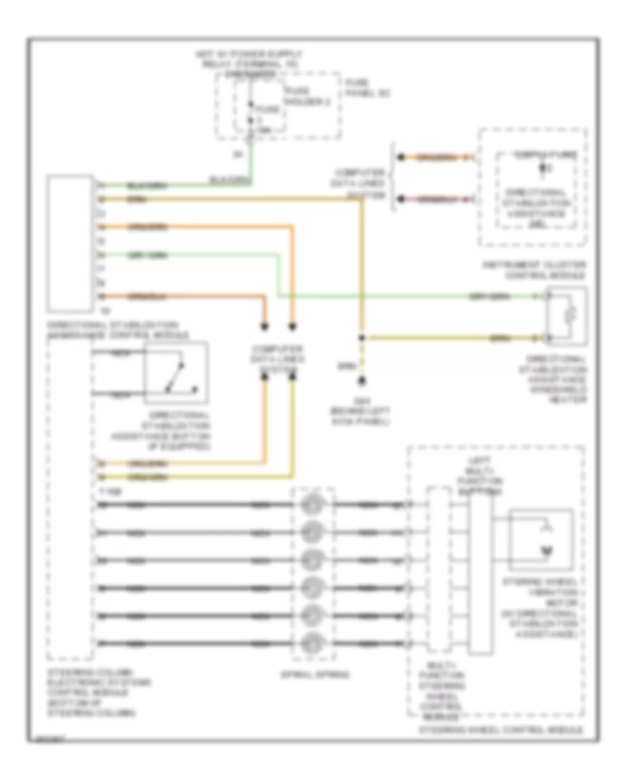 Lane Departure Warning Wiring Diagram for Audi A6 3 2 2011