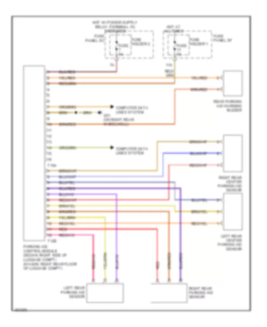 Parking Assistant Wiring Diagram for Audi A6 3 2 2011