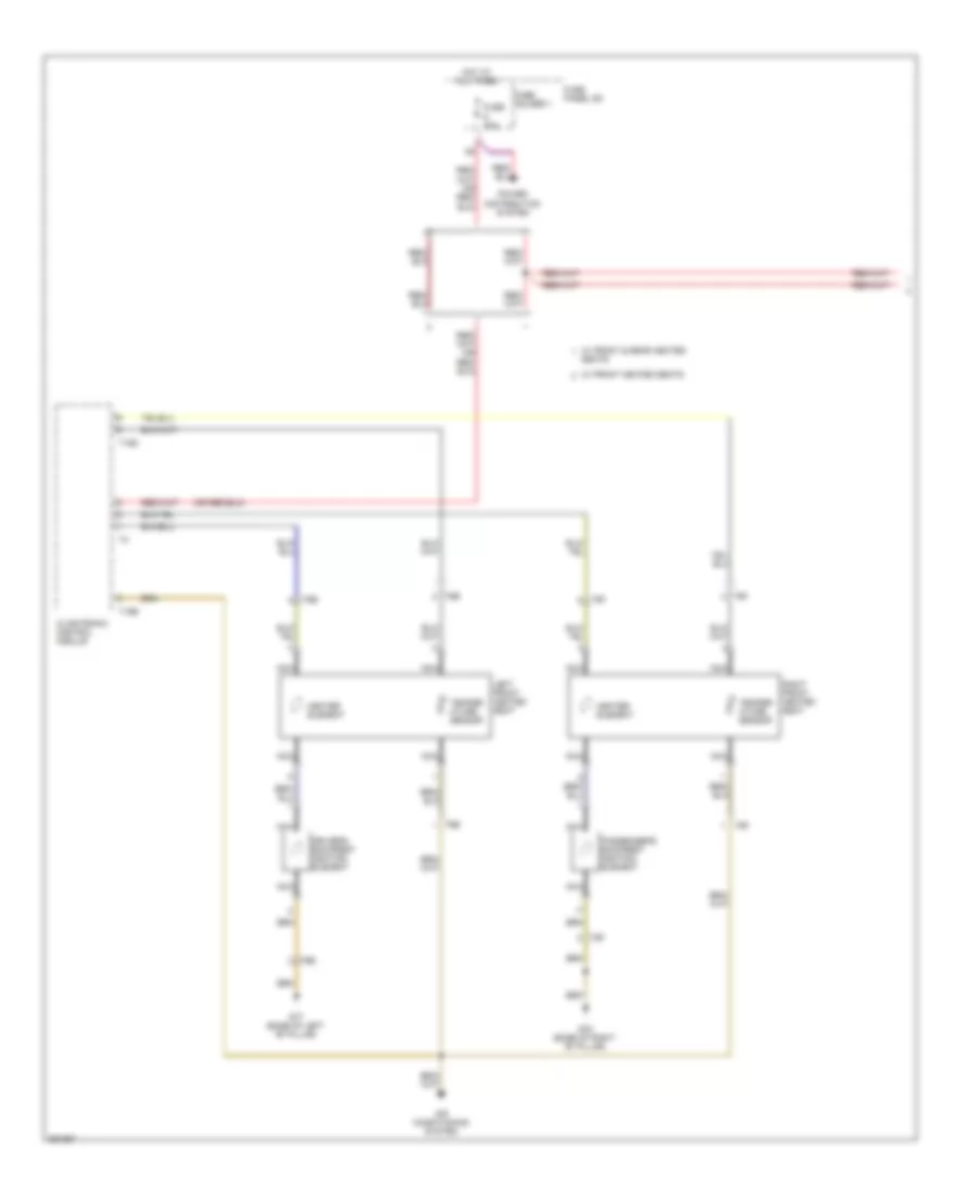 Heated Seats Wiring Diagram 1 of 2 for Audi A6 3 2 2011