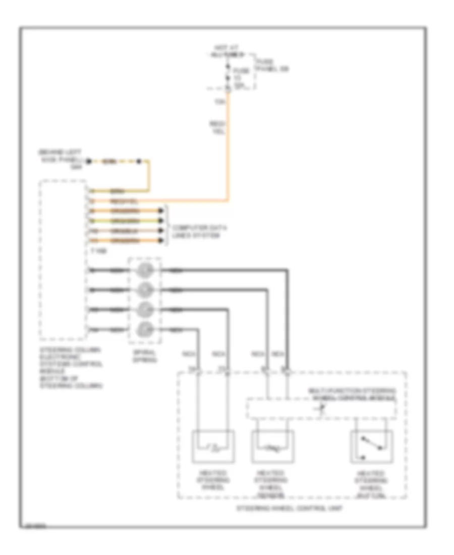 Heated Steering Wheel Wiring Diagram for Audi A6 3 2 2011