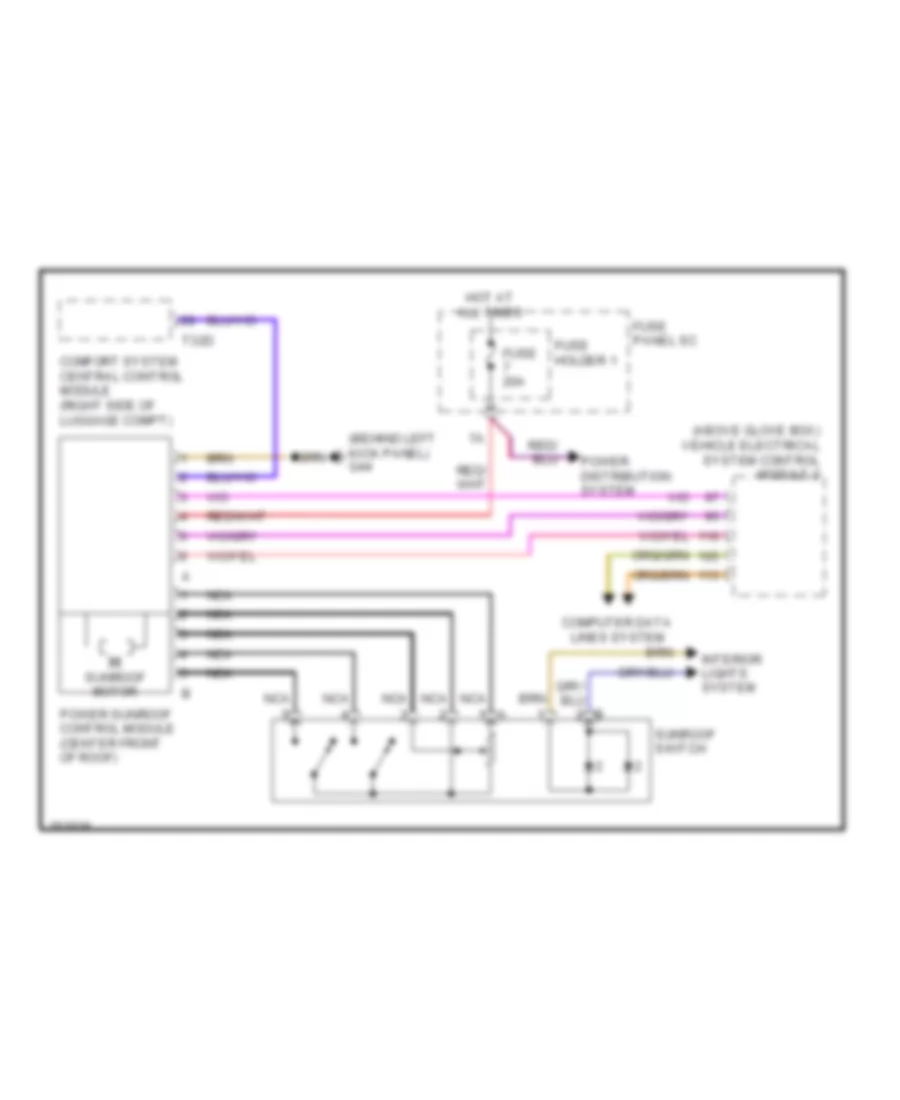 Power Top Sunroof Wiring Diagram for Audi A6 3 2 2011