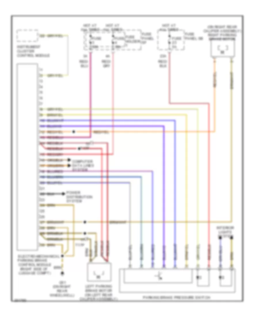 Electronic Parking Brake Wiring Diagram for Audi A6 3 2 2011