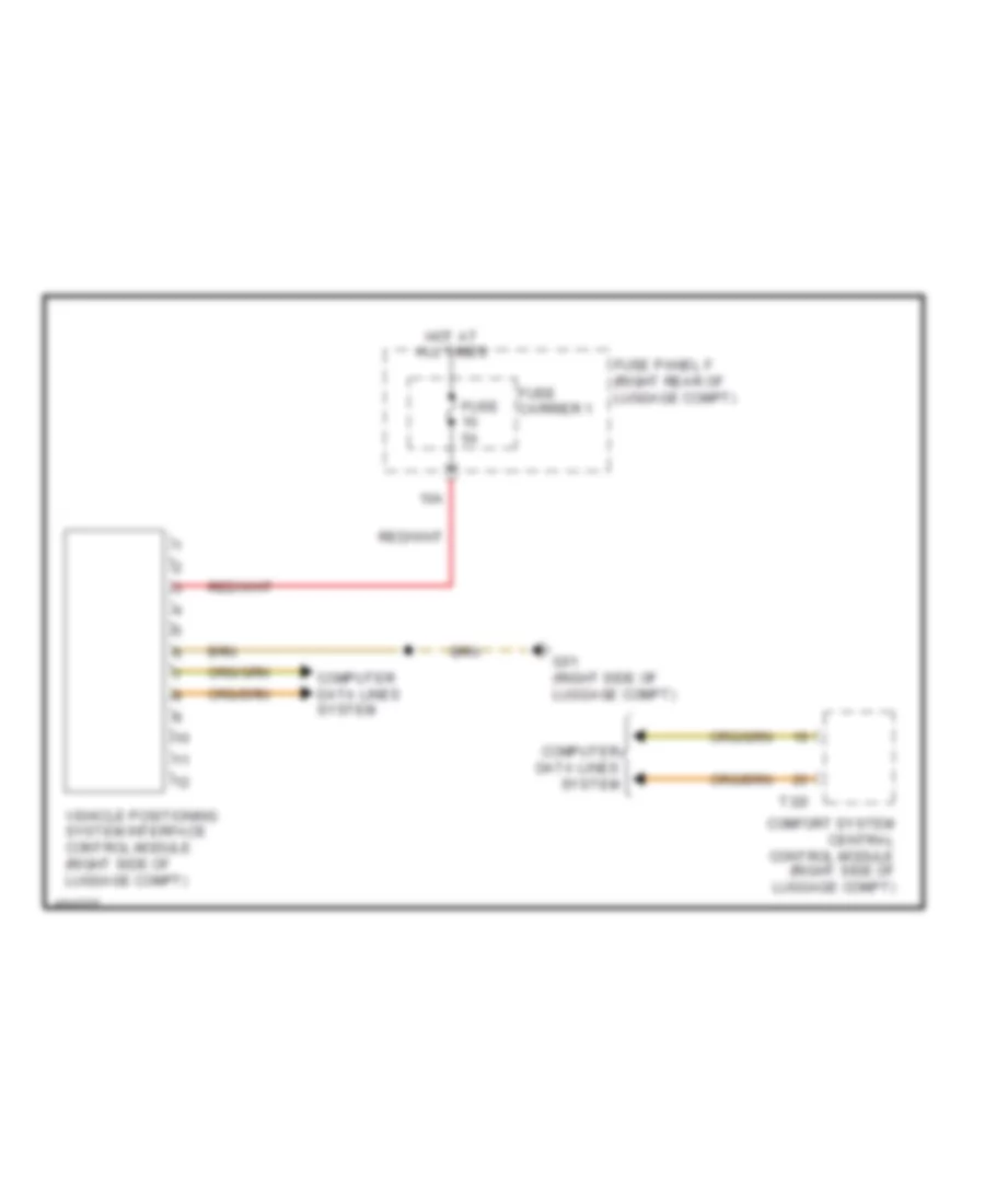 Vehicle Positioning Interface Control Module Wiring Diagram for Audi A7 Prestige 2013