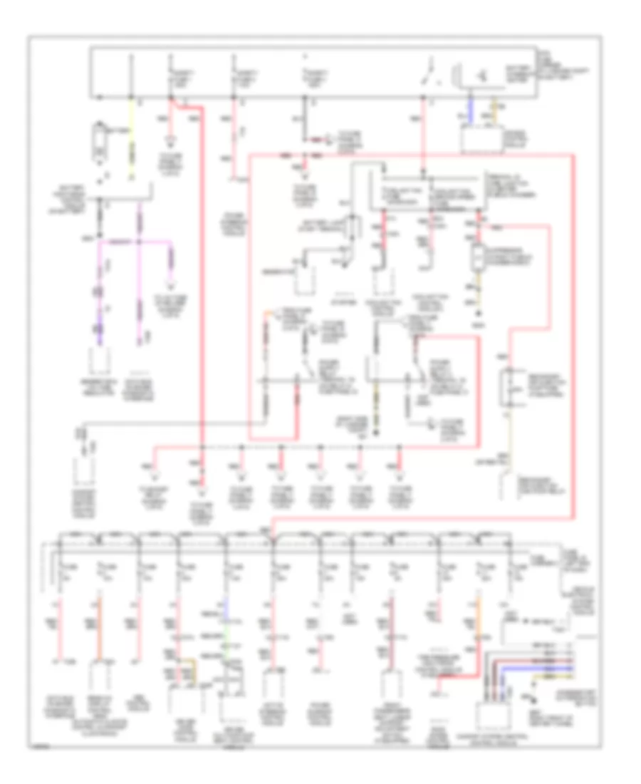Power Distribution Wiring Diagram 1 of 6 for Audi A7 Prestige 2013