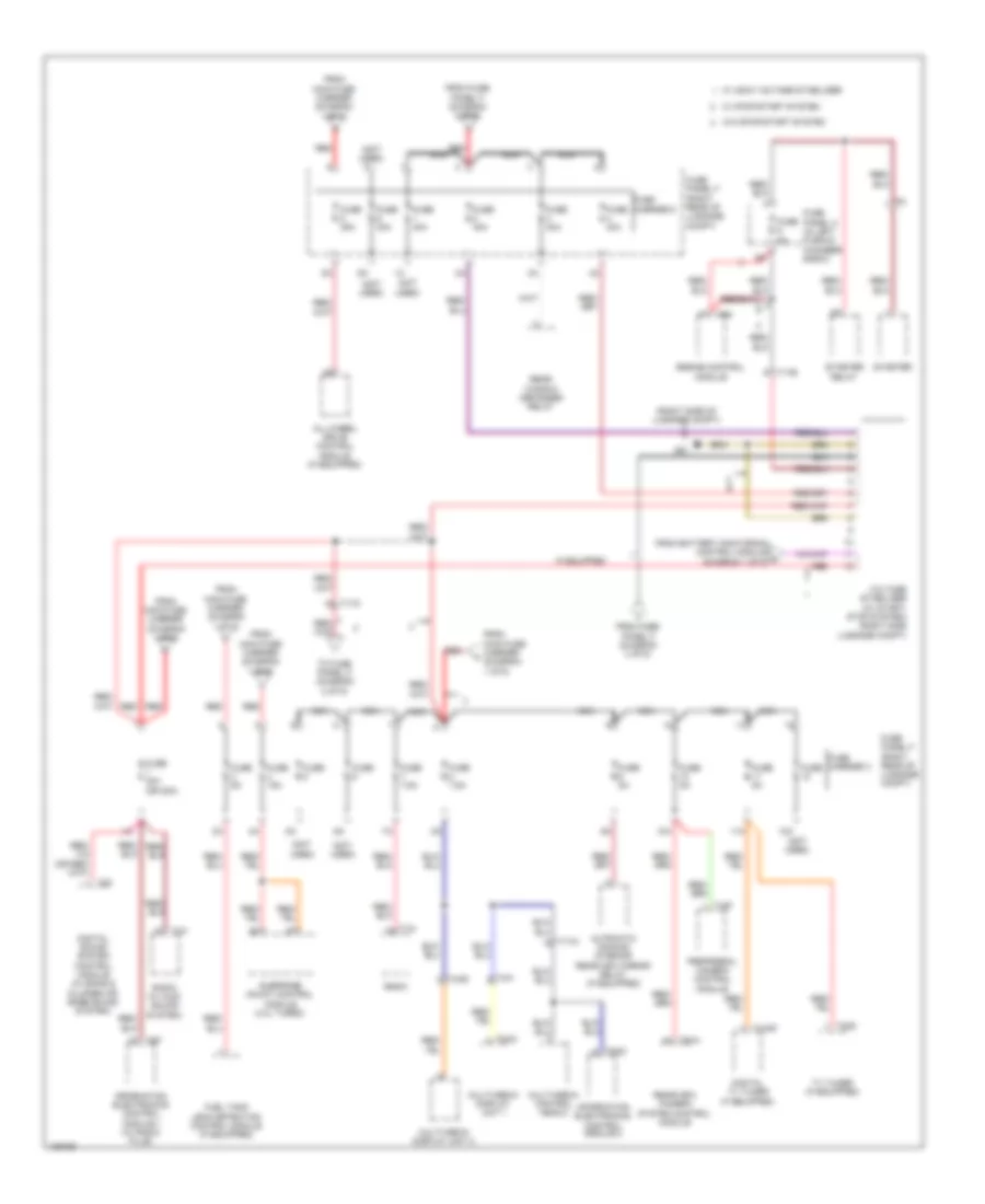 Power Distribution Wiring Diagram (3 of 6) for Audi A7 Prestige 2013