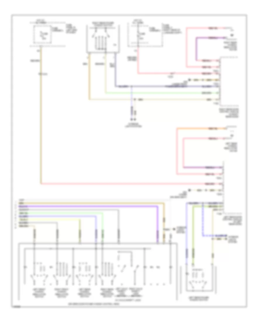 Power Windows Wiring Diagram (2 of 2) for Audi A7 Prestige 2013