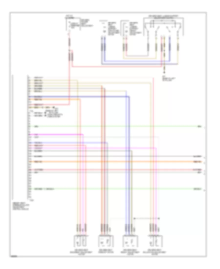 Memory Systems Wiring Diagram 1 of 2 for Audi S6 Quattro 2008
