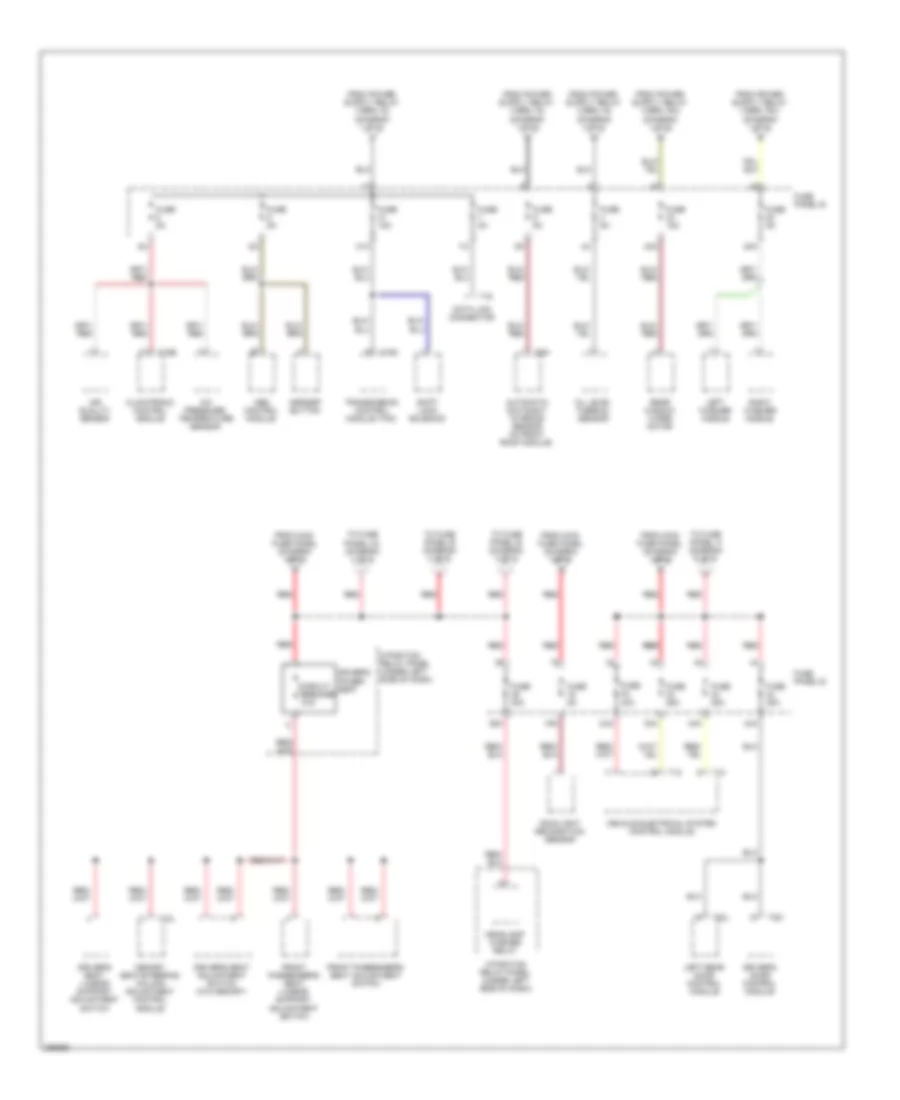 Power Distribution Wiring Diagram (2 of 6) for Audi S6 Quattro 2008