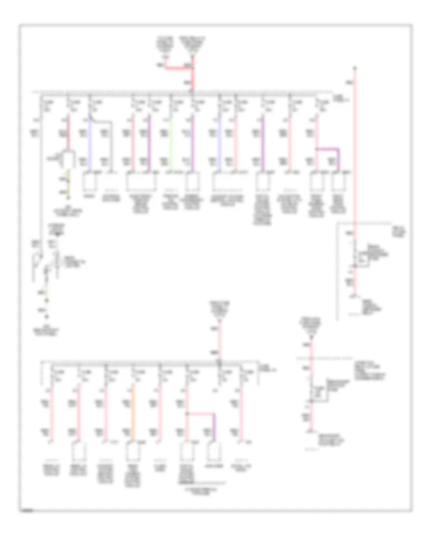 Power Distribution Wiring Diagram (5 of 6) for Audi S6 Quattro 2008