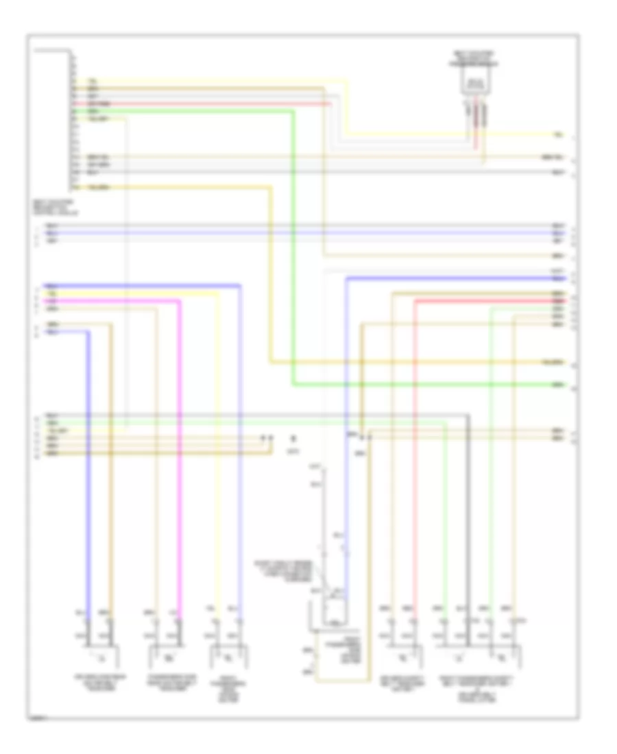 Supplemental Restraints Wiring Diagram 2 of 3 for Audi S6 Quattro 2008