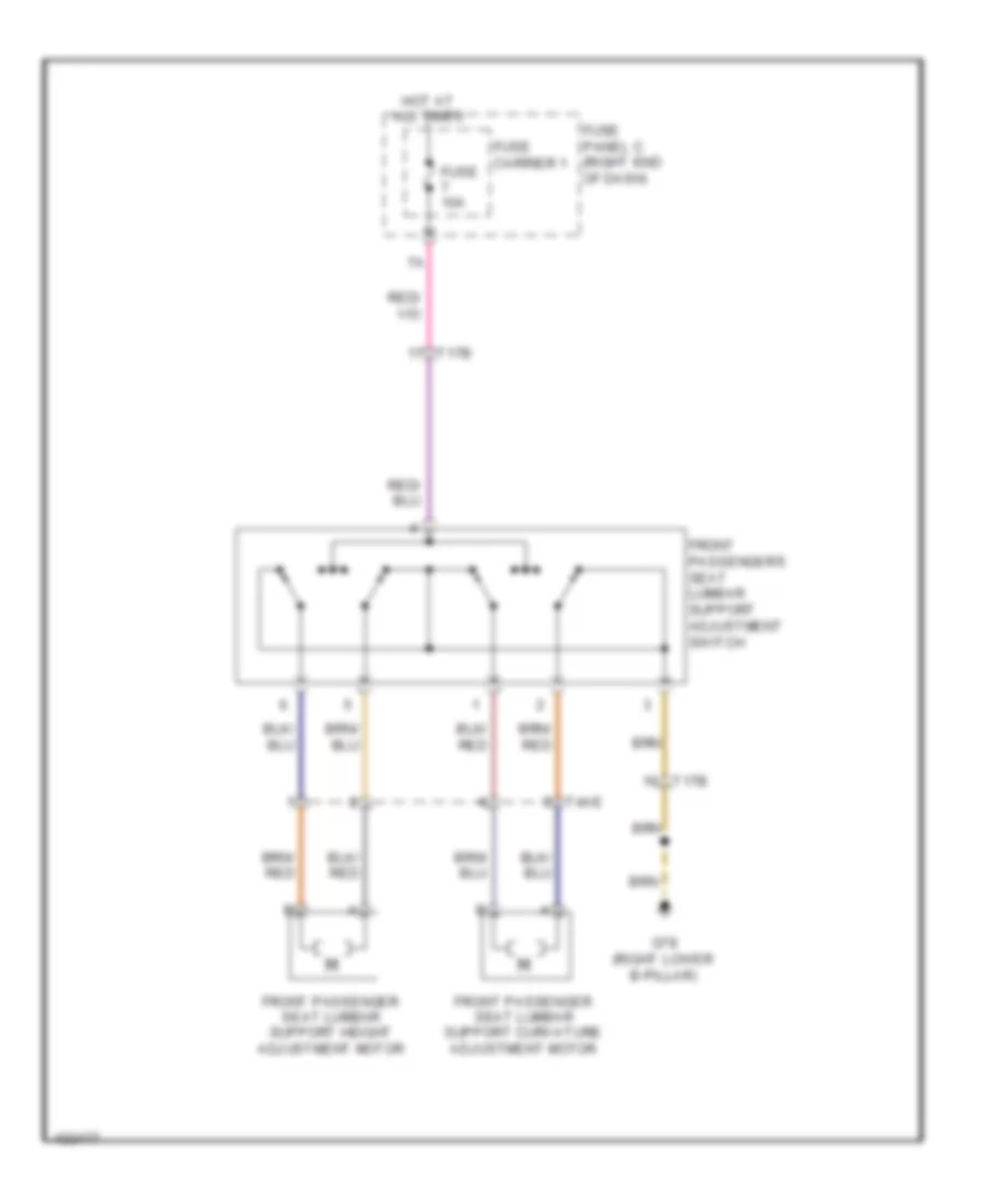 Passengers Lumbar Wiring Diagram for Audi Q7 TDI Premium 2014