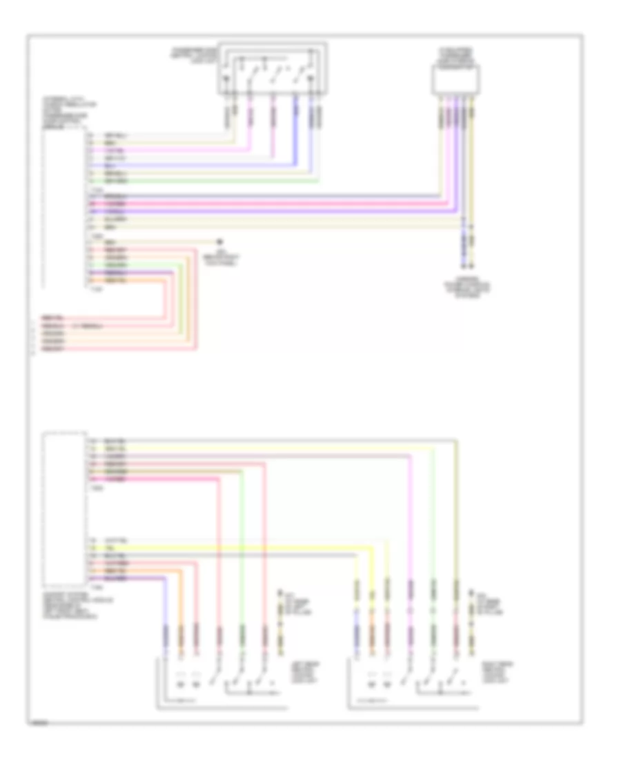 Power Door Locks Wiring Diagram, without Convertible, without Rear Power Windows (2 of 2) for Audi S4 Quattro 2004