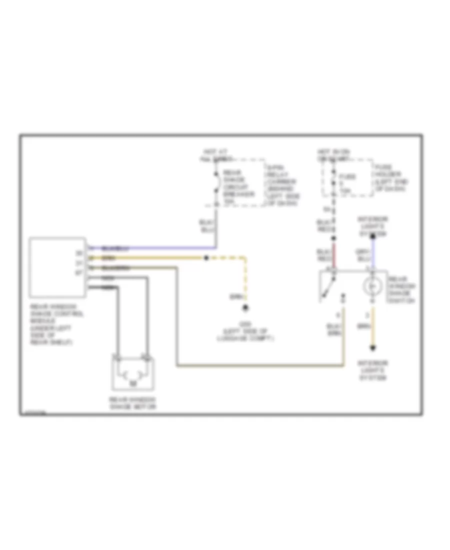 Rear Window Sun Shade Wiring Diagram for Audi S4 Quattro 2004