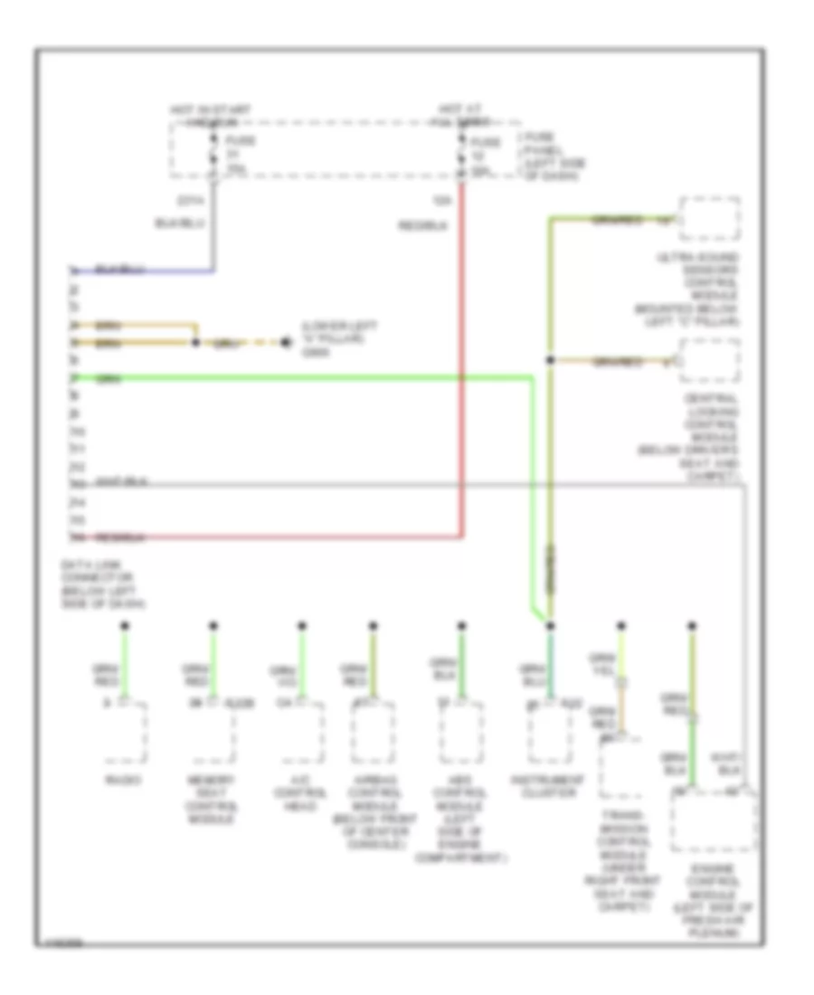 Computer Data Lines Wiring Diagram for Audi A6 1999