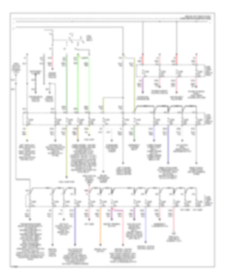 Power Distribution Wiring Diagram 2 of 3 for Audi A6 1999