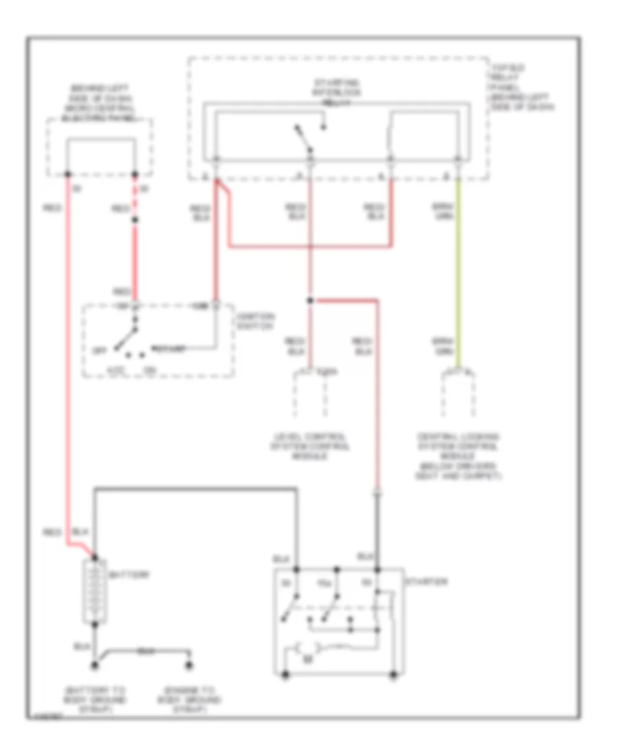 Starting Wiring Diagram for Audi A6 1999