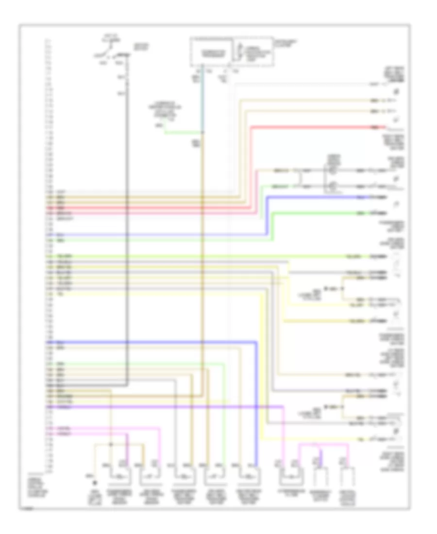Supplemental Restraints Wiring Diagram for Audi A6 1999