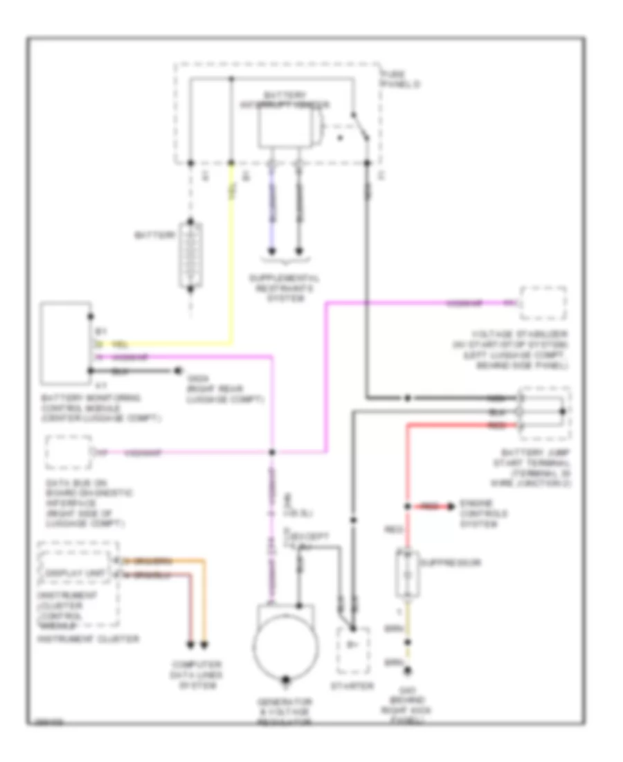 Charging Wiring Diagram for Audi A8 2013