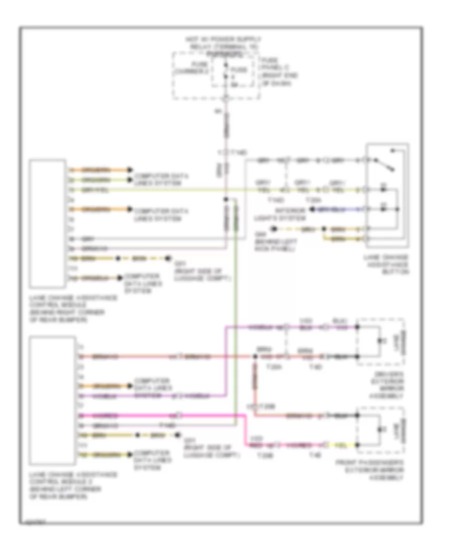 Lane Change Assistance Wiring Diagram for Audi Q7 TDI Premium Plus 2014