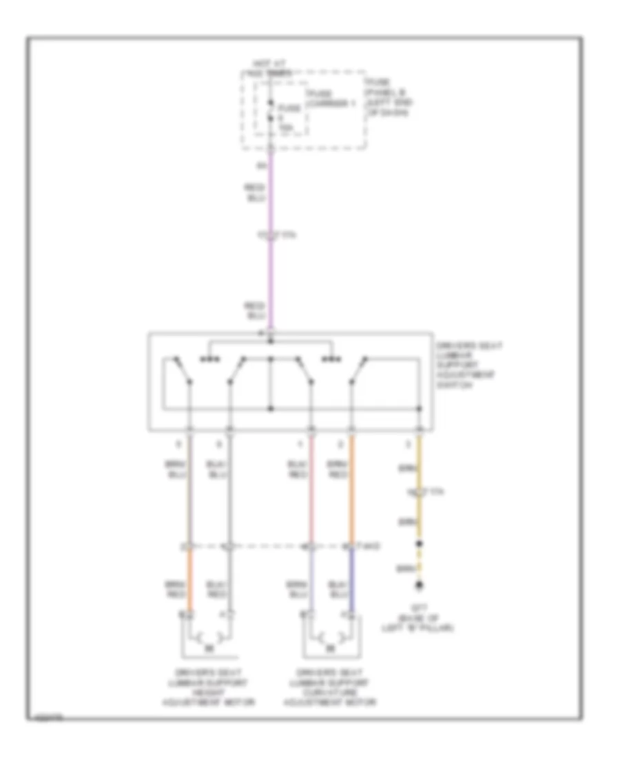 Driver s Lumbar Wiring Diagram for Audi Q7 TDI Premium Plus 2014