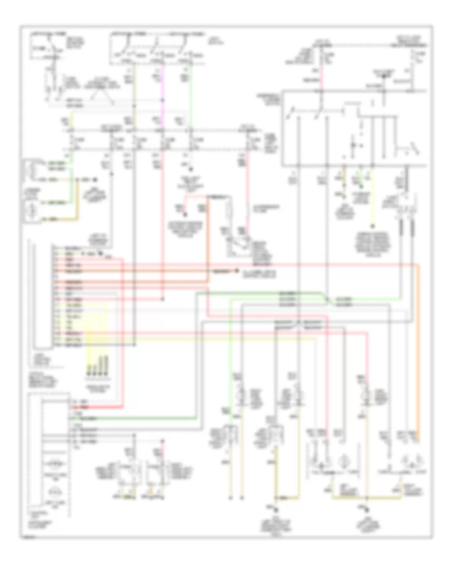 Exterior Lamps Wiring Diagram without DRL for Audi TT 2004