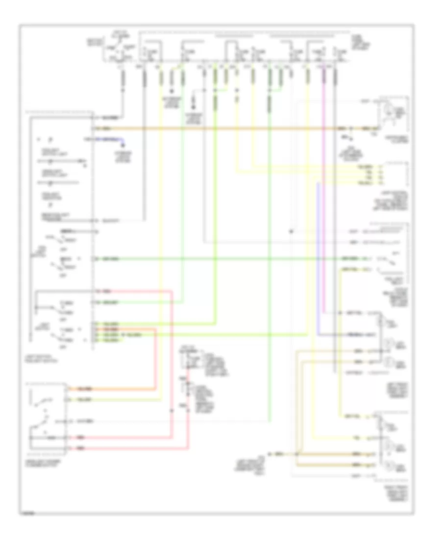Headlamps Wiring Diagram with DRL for Audi TT 2004